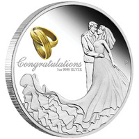 2021 1oz Silver Wedding Proof Coin