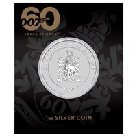 2022 1oz Silver Coin 60 years of James Bond - Family Crest