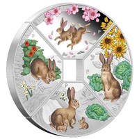 2023 1oz Silver Year of the Rabbit Quadrant Four-Coin Set