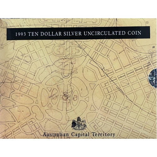 1993 $10 Australian Capital Territory Silver State Series