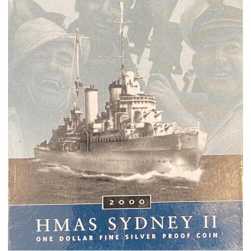 2000 Fine Silver $1 Proof HMAS Sydney II