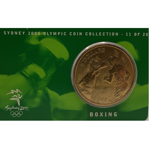 2000 $5 Sydney Olympic Gold Coin - Boxing