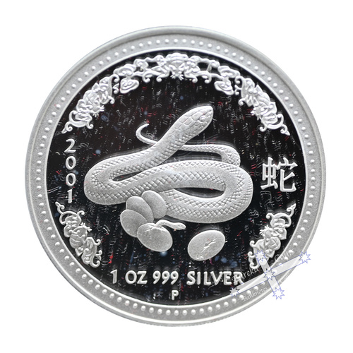 2001 1oz Australian Lunar Series Year of the Snake