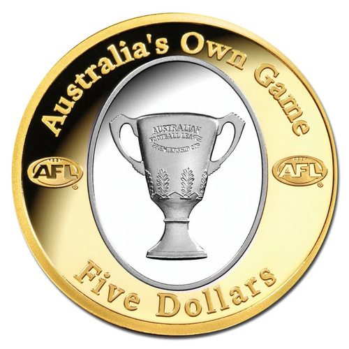 2004 AFL $5 Selectively Gold Plated Proof