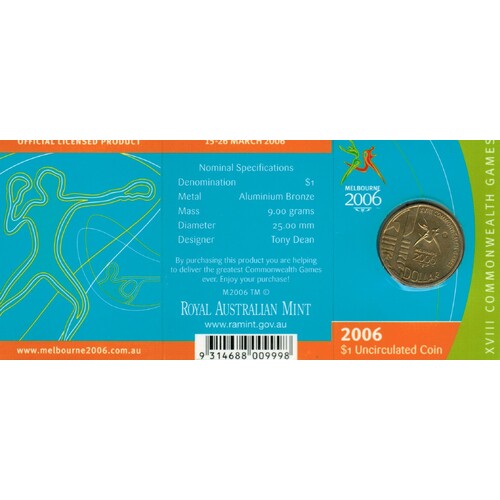 2006 $1 XVII Commonwealth Games "M" Mintmark