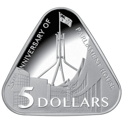 2013 Silver Proof - Australian Parliament House 25th Anniversary Triangular Coin