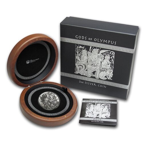 2014 Gods Of Olympus Zeus 2oz Silver Coin