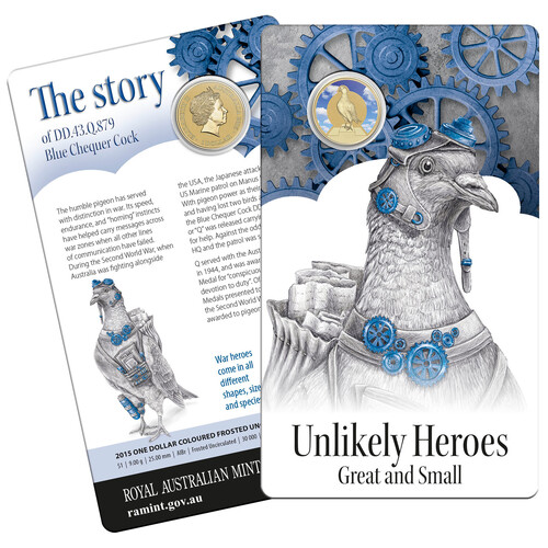 2015 $1 Unlikely Heroes - The Story of Blue Chequer Cock