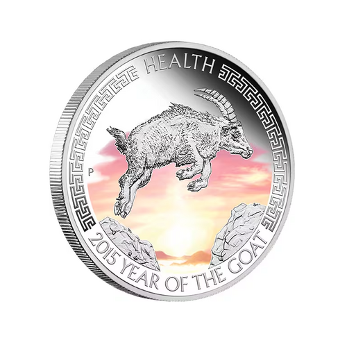 2015 ANDA Lunar Goat Health 1oz Silver Proof Coin - Sydney Coin Show