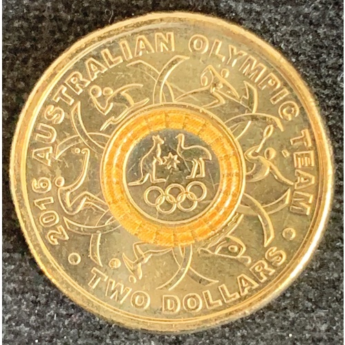 2016 - $2 Olympics Yellow Coloured Coin