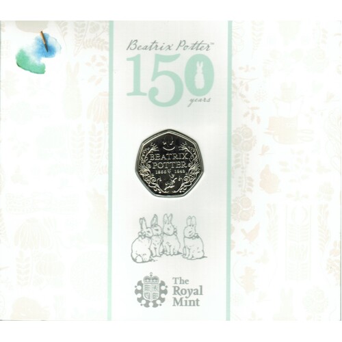 2016 50p Beatrix Potter 150 Years - The Wonderful World of Miss Potter