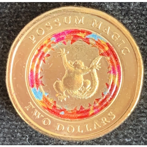 2017 - $2 Possum Magic, Happy Hush, Red Coloured Coin