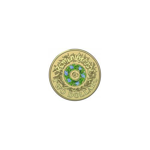 2017 - $2 Remembrance Rosemary Coloured Coin