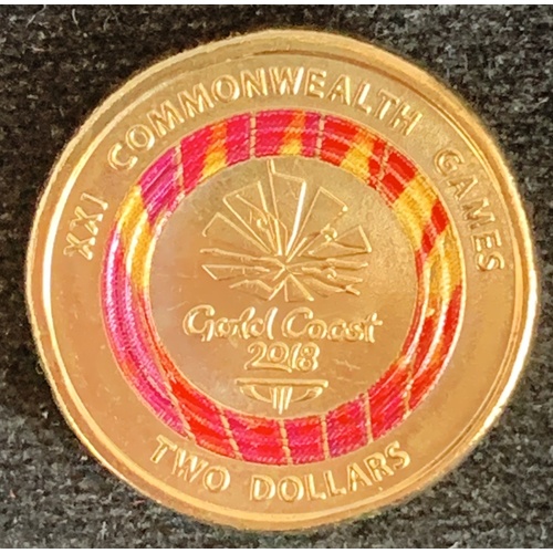 2018 - $2 Commonwealth Games, Gold Coast, Red Coloured Coin