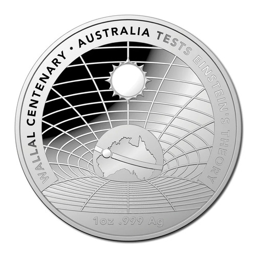 2022 1oz Silver Wallal Centenary - Australia Tests Einstein's Theory Domed