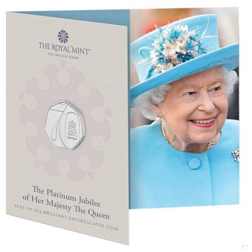 2022 50p The Platinum Jubilee of Her Majesty The Queen 