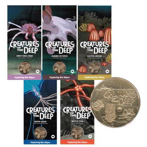 2023 $1 Creatures of the Deep Carded Coin "Australia" Counterstamp