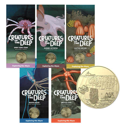 2023 $1 Creatures of the Deep Carded Coin "C" Counterstamp