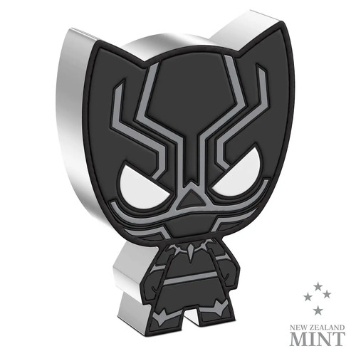 2023 1oz MARVEL BLACK PANTHER Silver Coloured Proof Chibi Coin