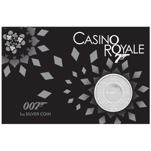 2023 1oz Silver James Bond Casino Royale Coloured Chip