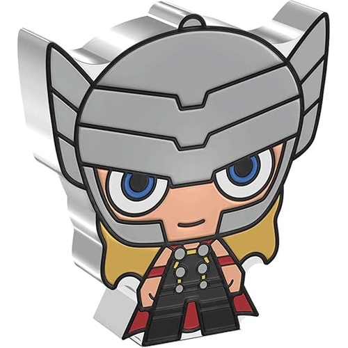 2023 1oz MARVEL avengers THOR Silver Coloured Proof Chibi Coin