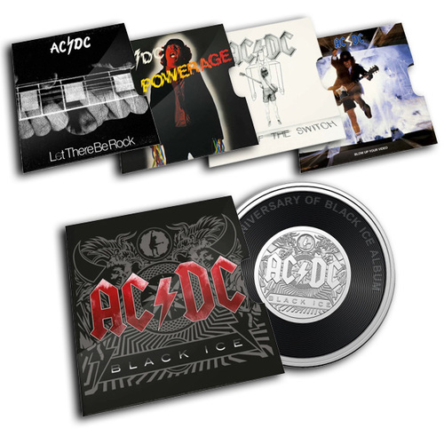 2023 20 cent AC/DC Set of 5 Carded Coins