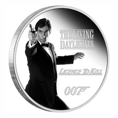 2023 1oz Timothy Dalton Silver Proof Coin - James Bond Legacy Series