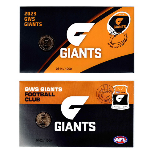 2023 and 2024 PNCs $1 AFL Giants Football Club set of 2