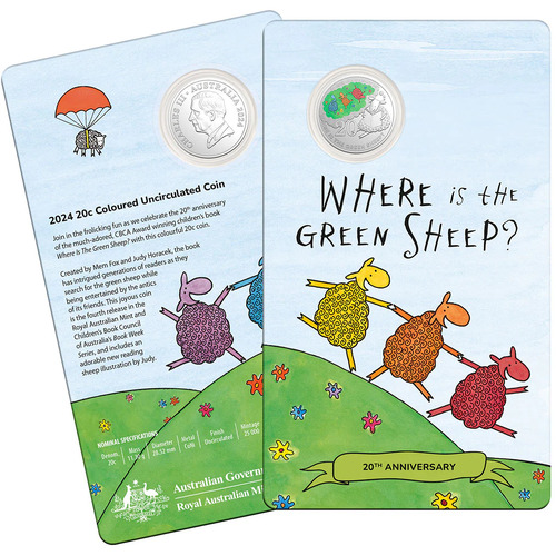 2024 20c Where's the Green Sheep Coin 20th Anniversary 