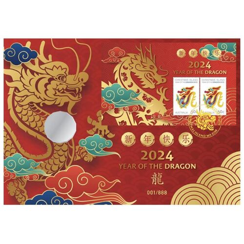 2024 PNC Australia Post Impressions Year of the Dragon 50c