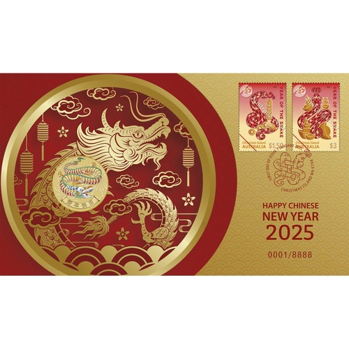 2025 $1 Happy Chinese New Year Dragon PNC