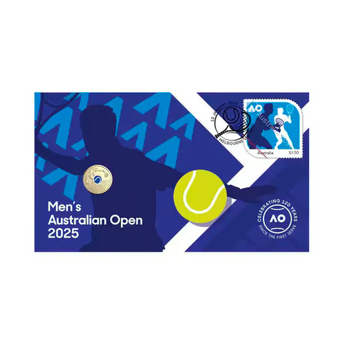 2025 $2 Men's Australian Open Coloured Coin PNC