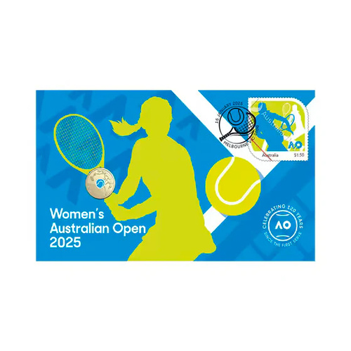 2025 $2 Women's Australian Open Coloured Coin PNC