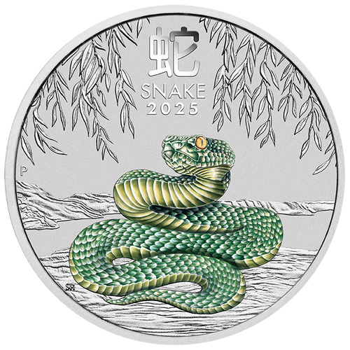 2025 ANDA Australian Lunar Series III Year of the Snake 1oz Silver Coloured Coin